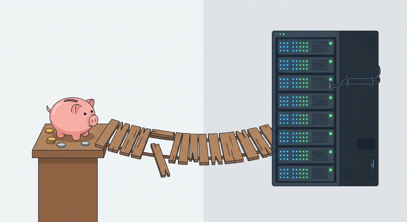 予算と実際のコストの差